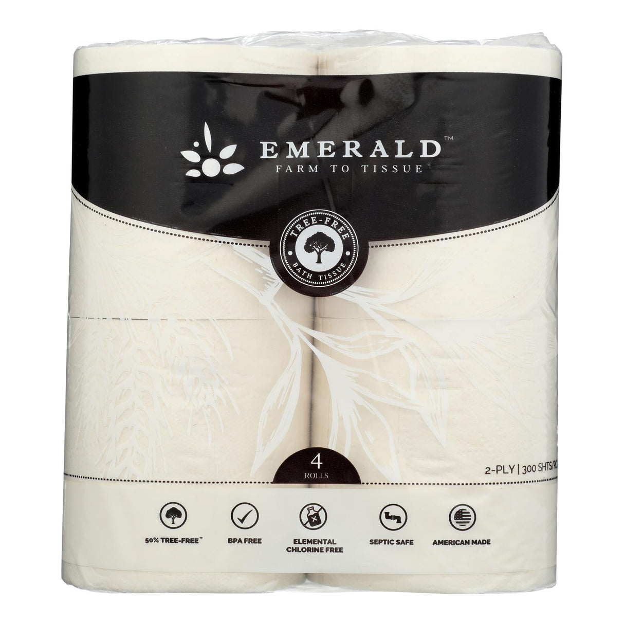 Emerald Premium 2-ply Soft and Strong Bath Tissue for Everyday Value (Pack of 12) - Cozy Farm