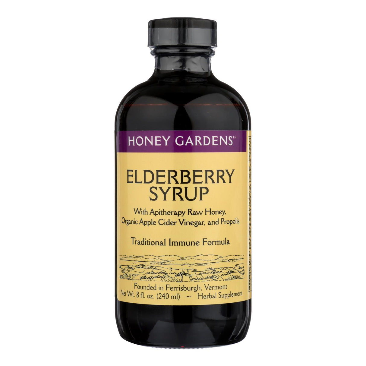 Honey Gardens Apiaries Organic Honey Elderberry Extract with Propolis (8 Fl Oz) - Cozy Farm
