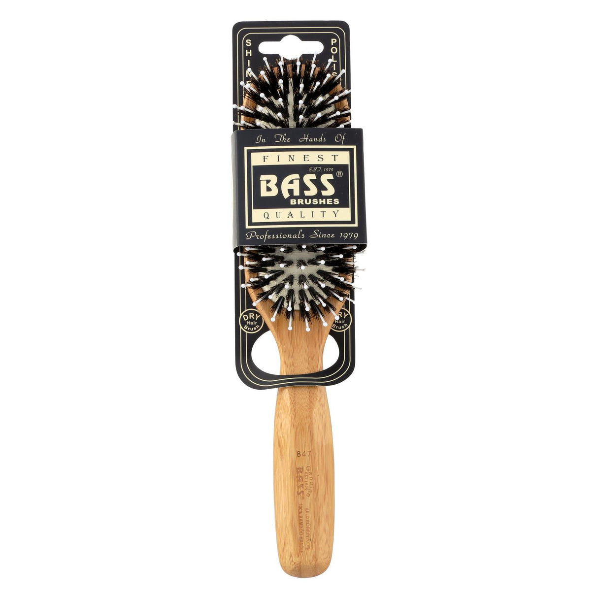 Bass Brushes Real Bamboo Paddle Hair Brush - Cozy Farm
