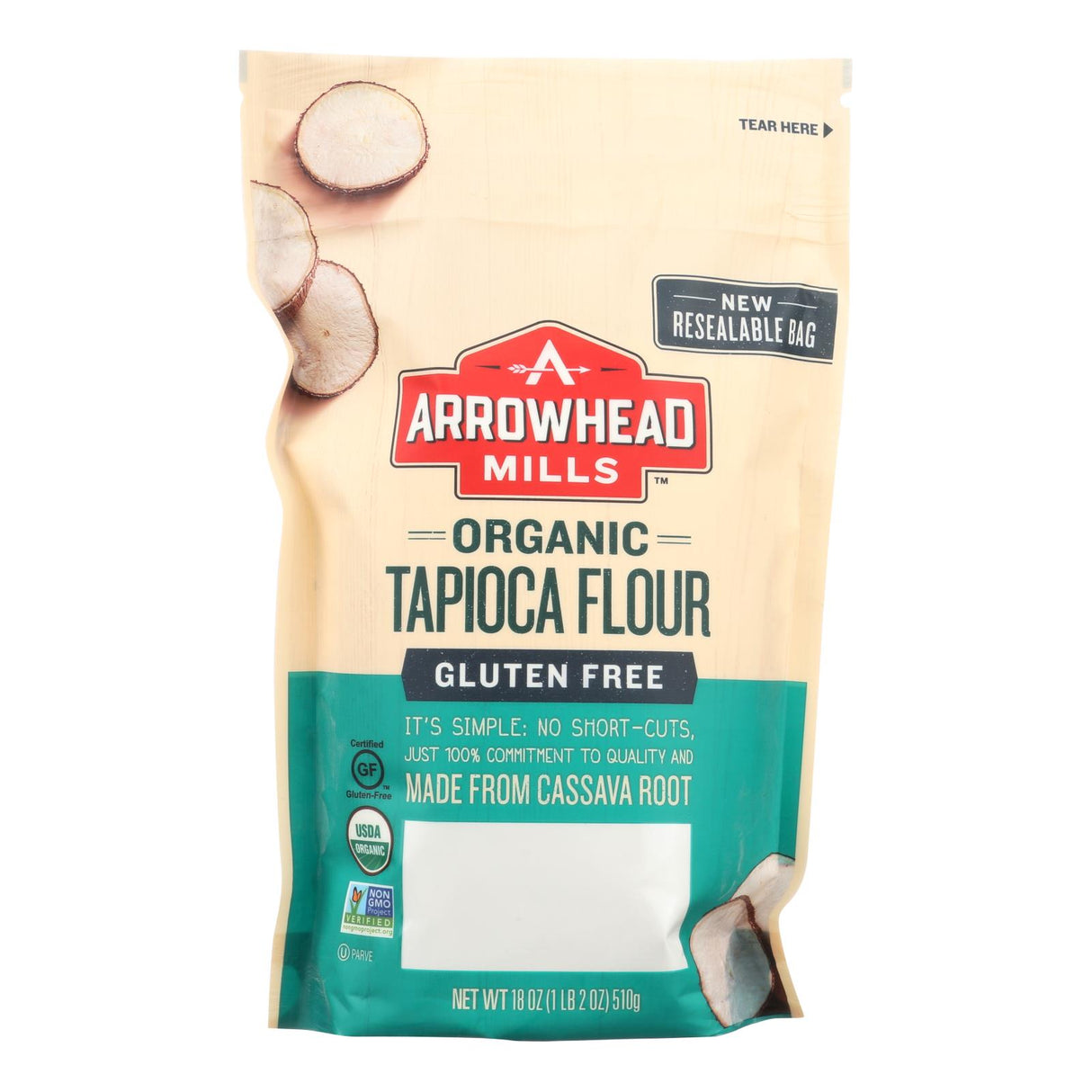 Arrowhead Mills Organic Tapioca Flour, 18 Oz. Pack of 6 - Cozy Farm