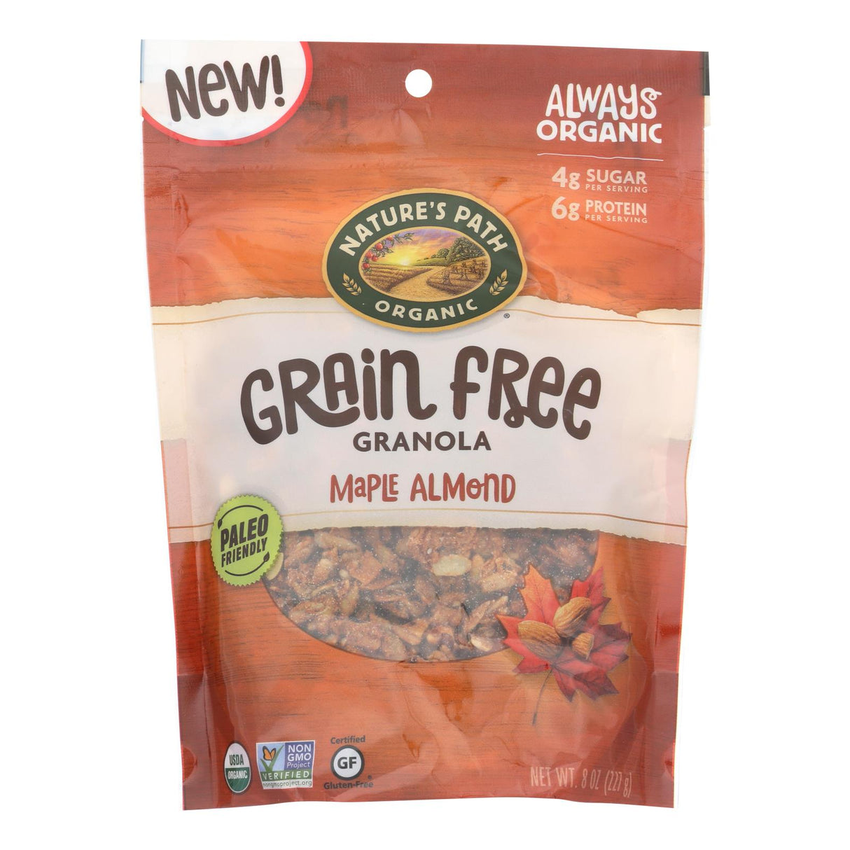 Nature's Path Maple Almond Grain-Free Granola, 8 oz, Pack of 6 - Cozy Farm