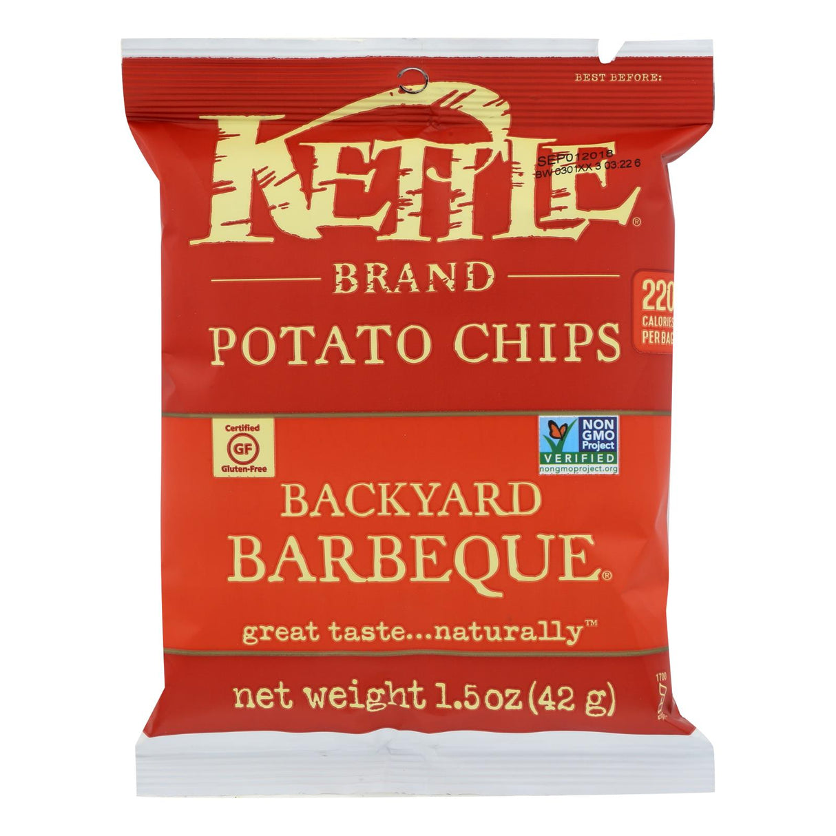 Kettle Brand Potato Chips - Backyard Barbecue - 1.5 Oz (Pack of 24) - Cozy Farm