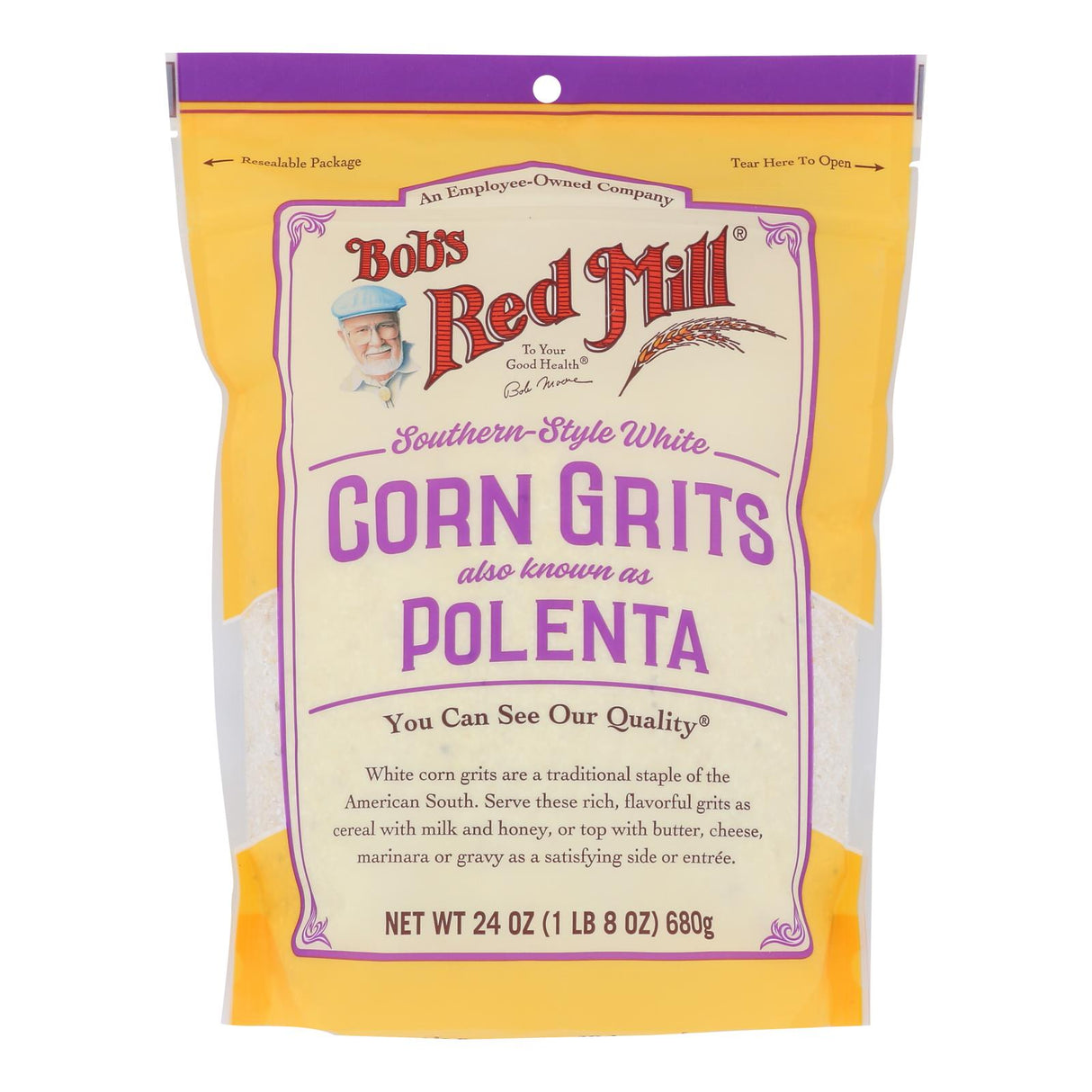 Bob's Red Mill Grits White Corn (Pack of 4) - 24 Oz. - Cozy Farm