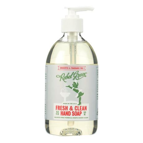Rebel Green Unscented Hand Soap (4 Pack) - 16.9 Fl Oz Each - Cozy Farm 