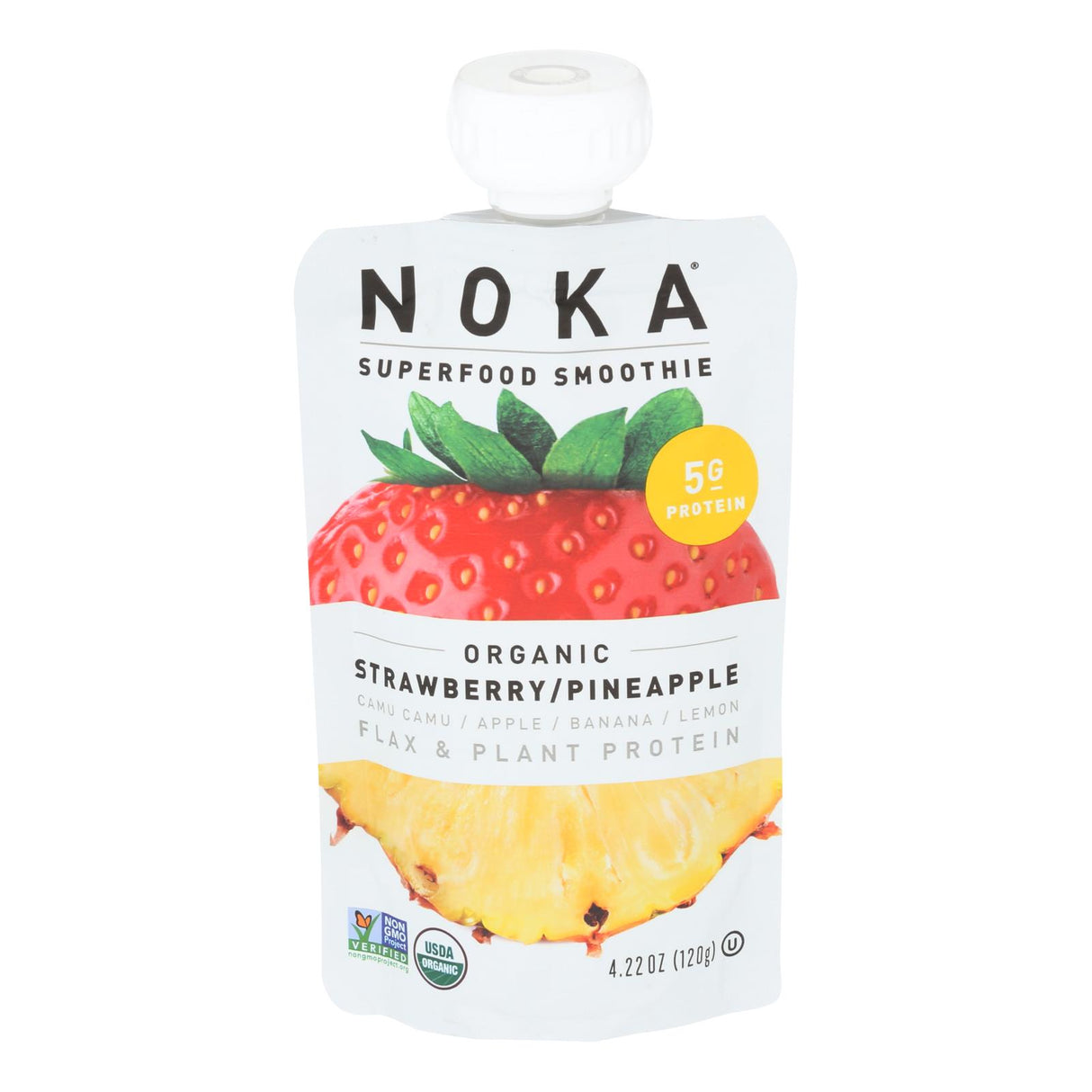 Noka Pineapple Smoothie Straws (6-Pack, 4.22 oz each) - Cozy Farm