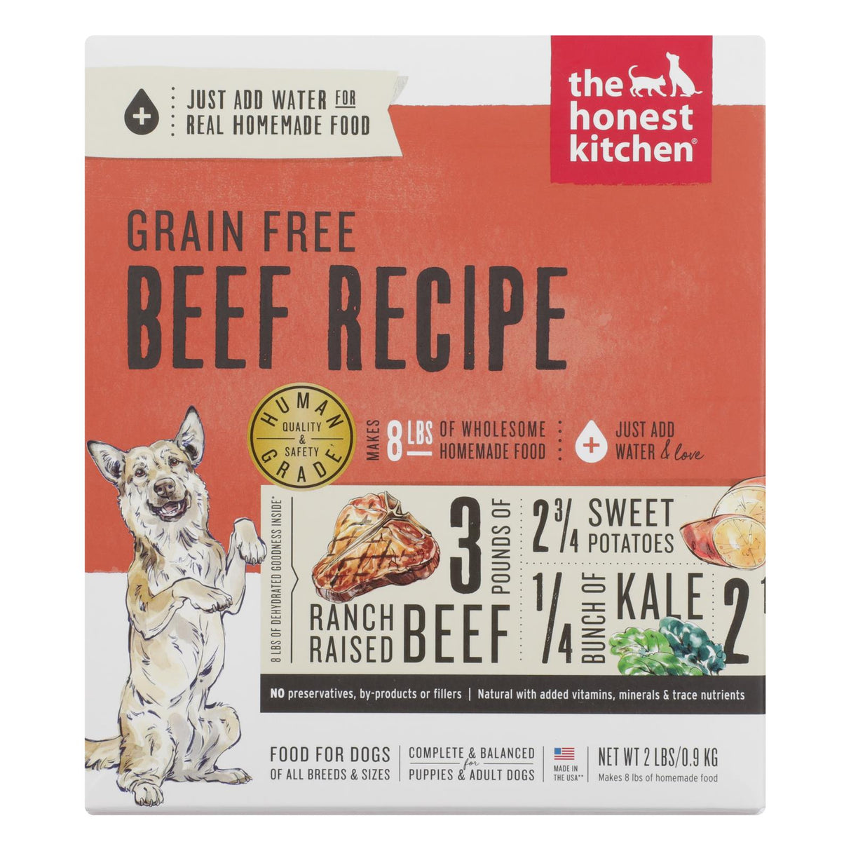 The Honest Kitchen Dog Food - Grain-free Beef Recipe (Pack of 6) - 2 Lb. - Cozy Farm