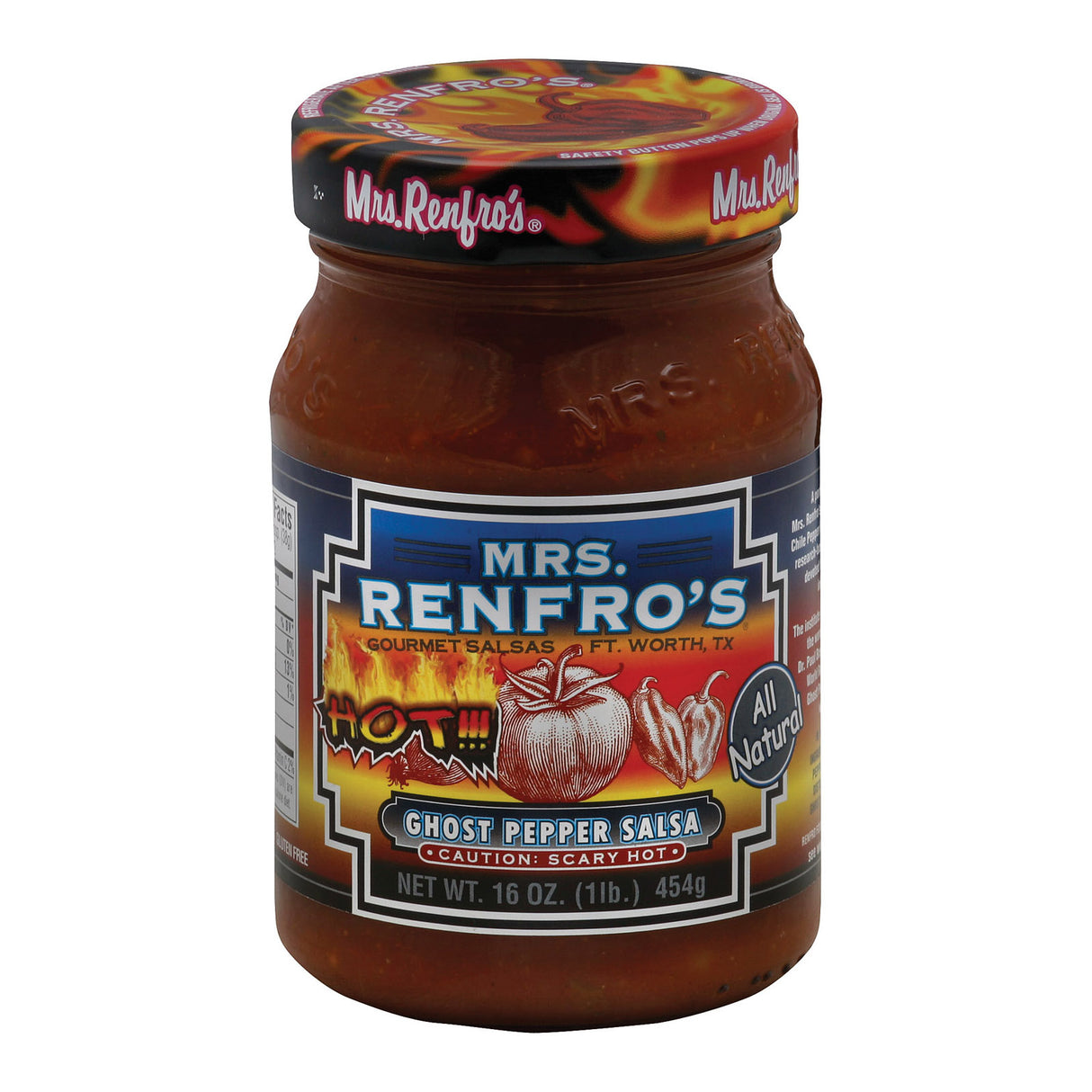 Ghost Pepper Salsa by Mrs. Renfro's - Pack of 6 (16 Oz.) - Cozy Farm