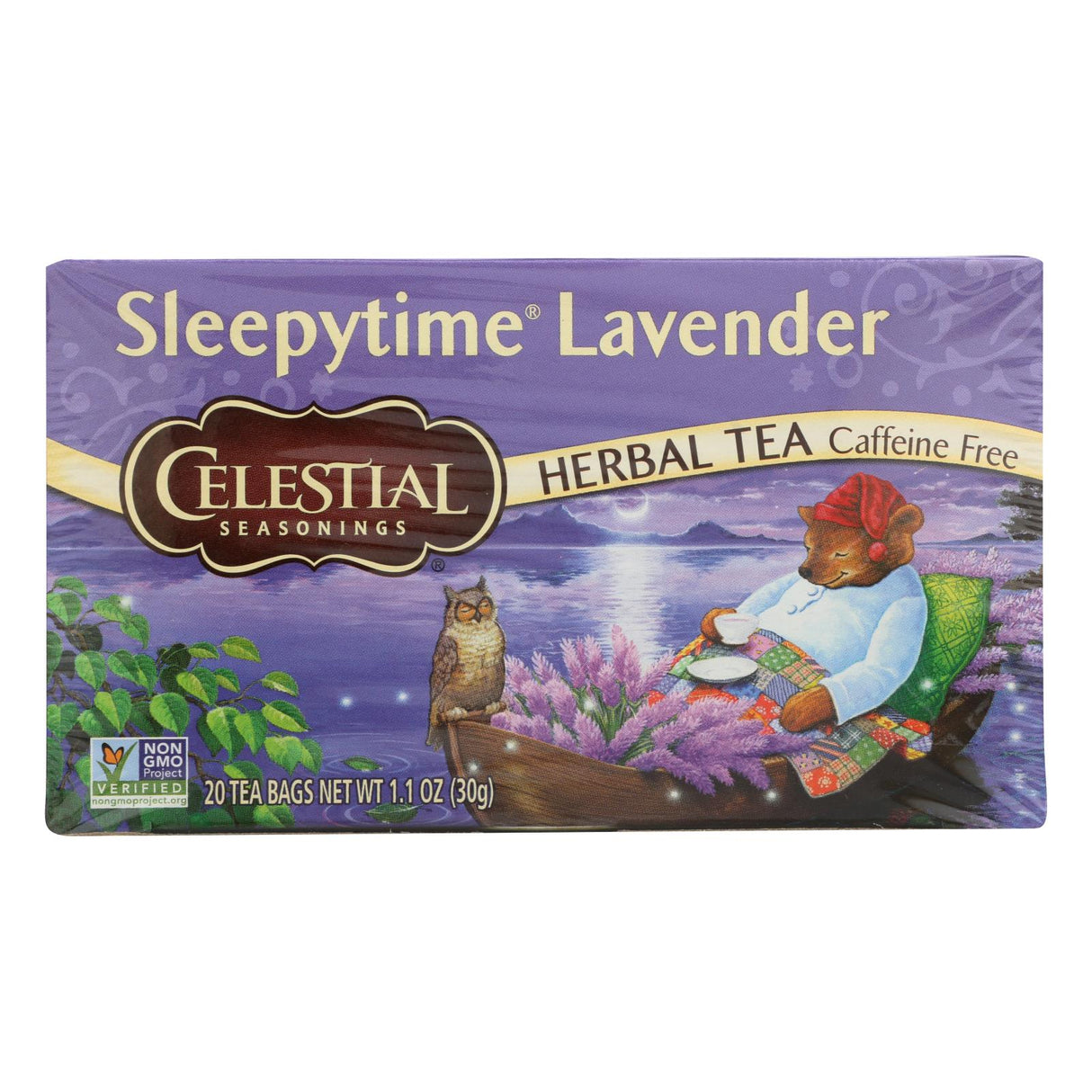 Celestial Seasonings Sleepytime Lavender Herbal Tea, 20 Tea Bags Per Box (Pack of 6) - Cozy Farm