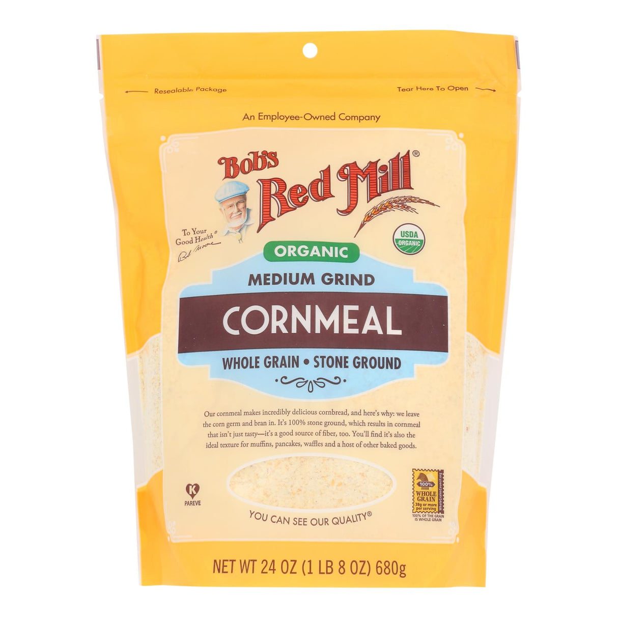 Bob's Red Mill Medium Cornmeal, 24 Oz. (Pack of 4) - Cozy Farm