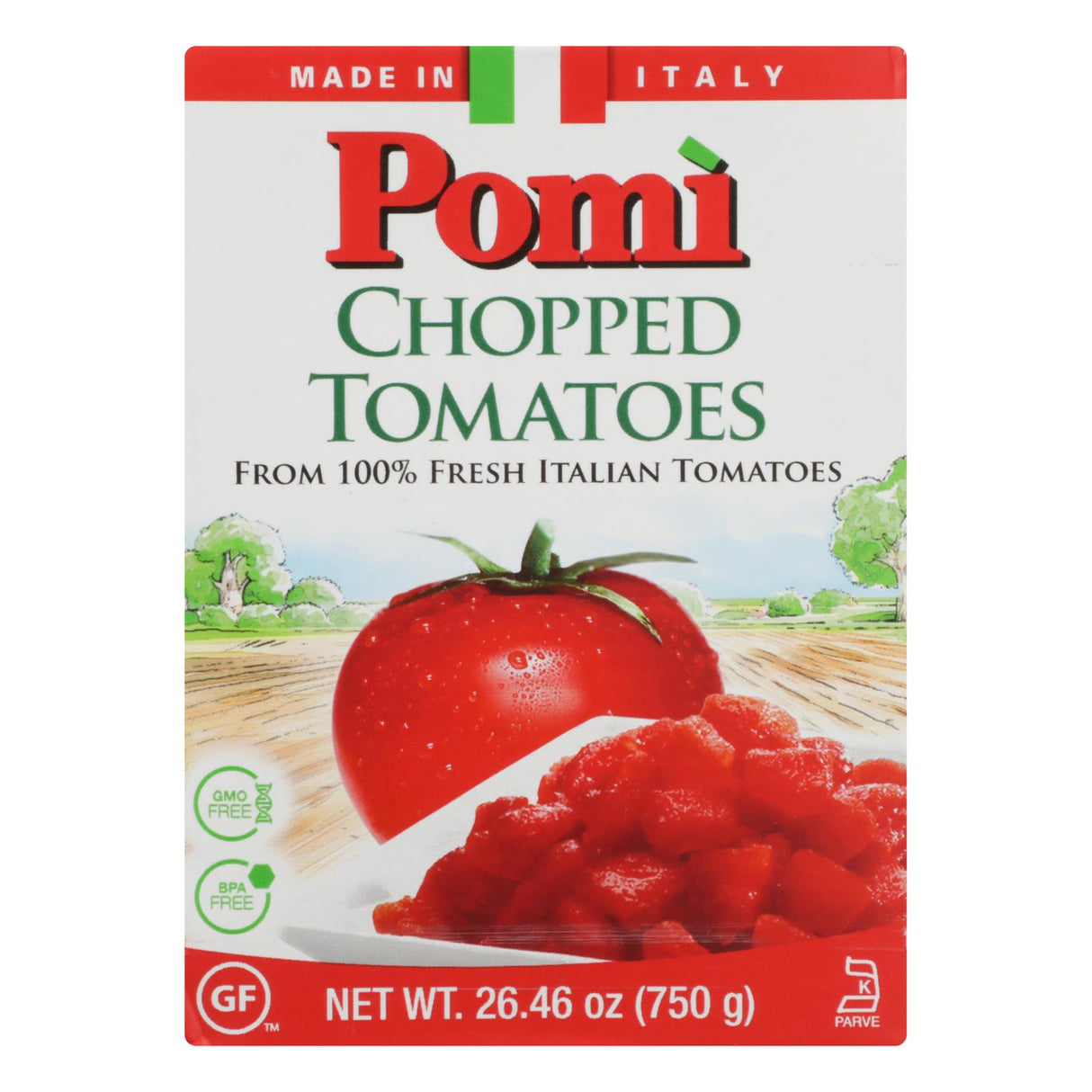 Pomi Chopped Tomatoes, 26.46 oz (Pack of 12) - Cozy Farm