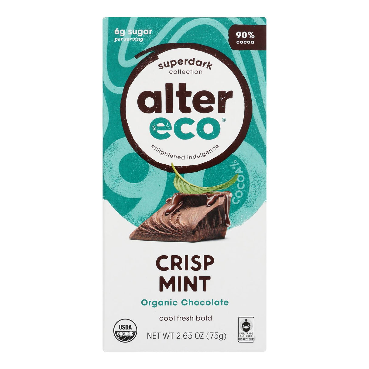 Alter Eco Americas Organic Dark Chocolate Mints | 2.65 Oz Bag | Case of 12 - Cozy Farm