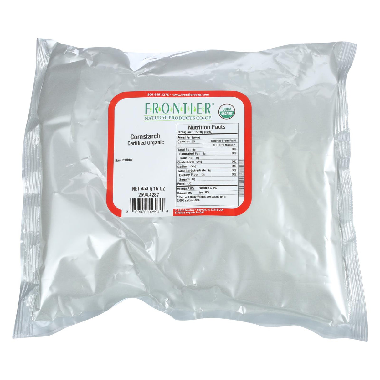 Frontier Herb - Organic Premium Cornstarch, 1 lb Bulk Item - Cozy Farm