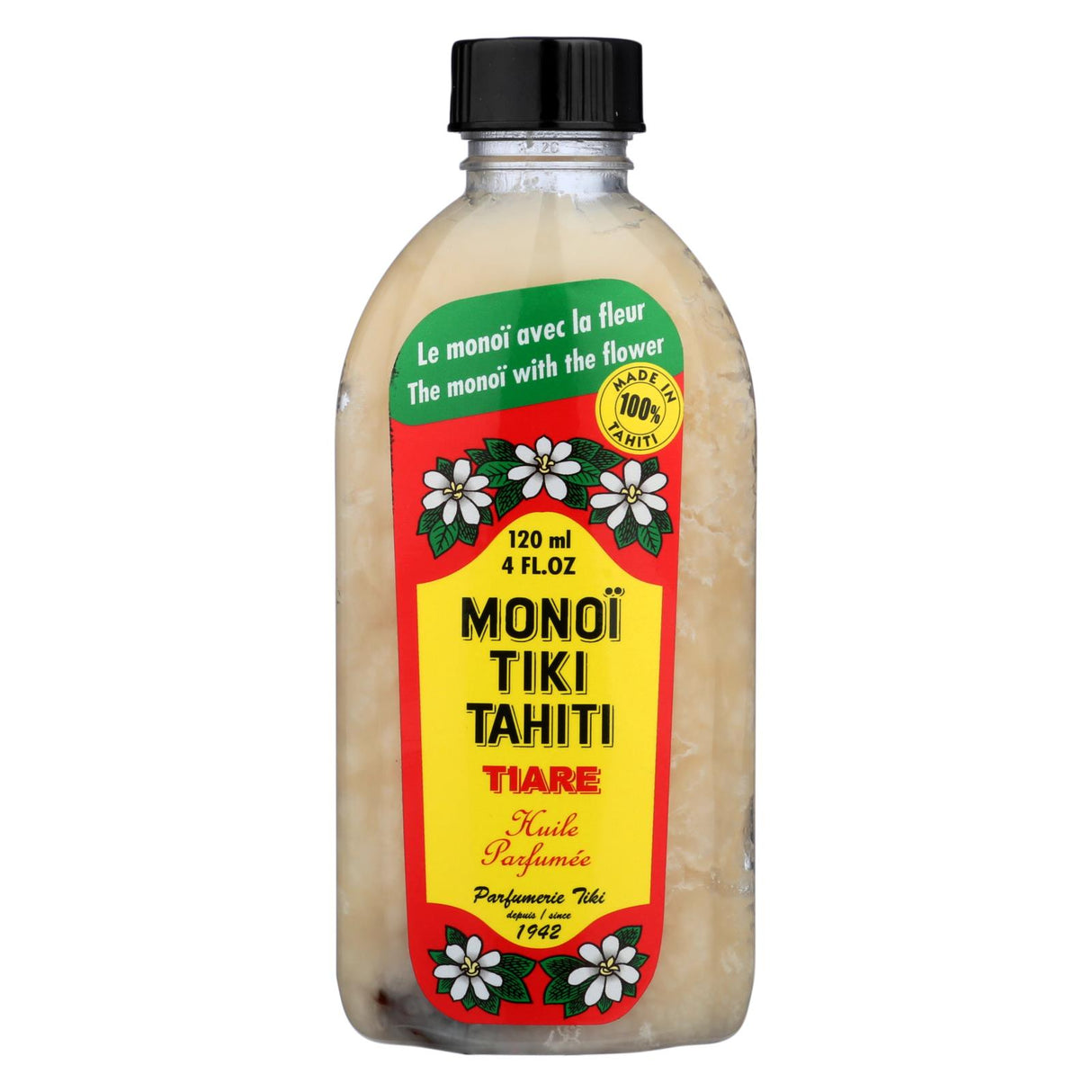 Monoi Tiare Tahiti | Pure Coconut Oil with Tiare Flowers (4 fl oz) | Skin, Hair, Massage - Cozy Farm 