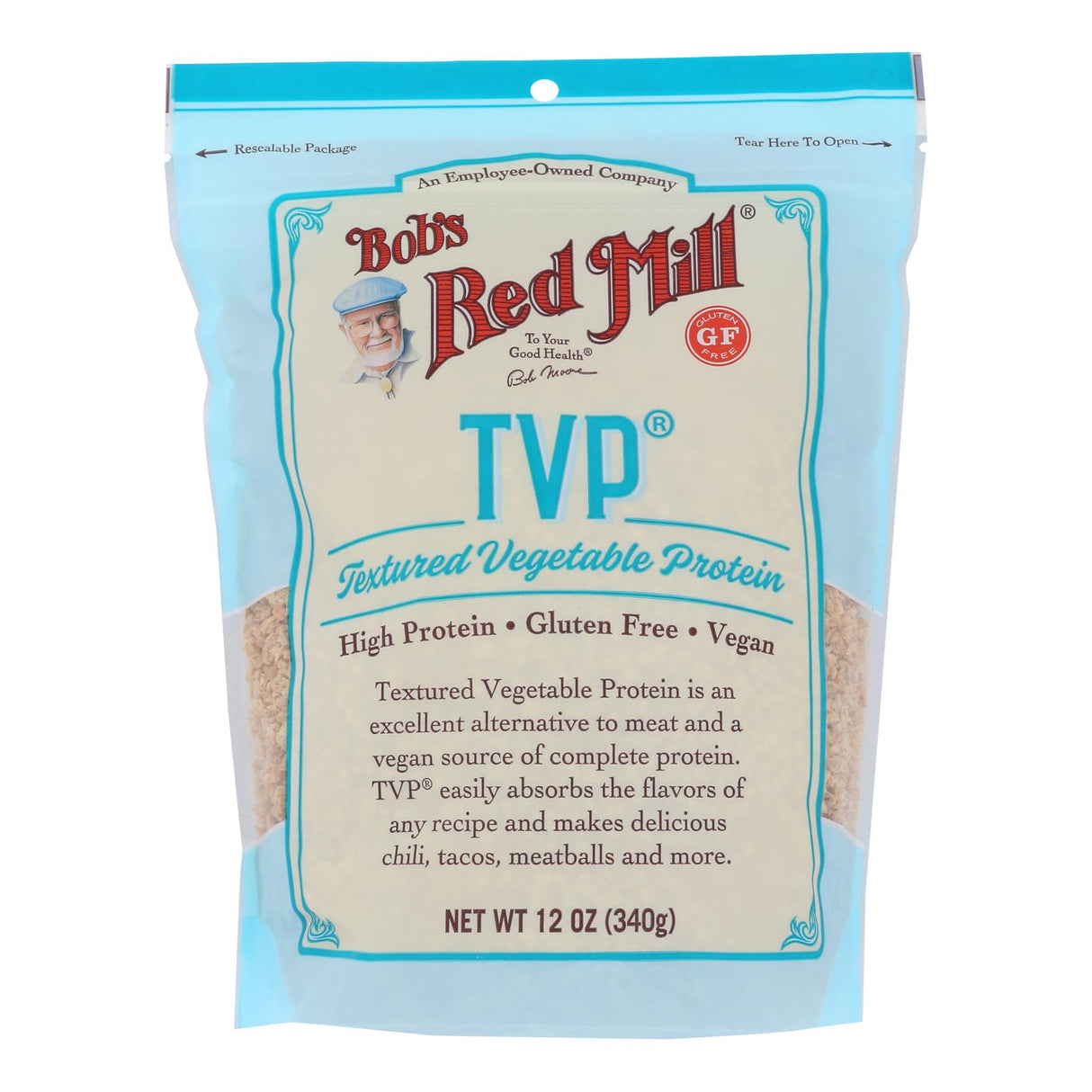 Bob's Red Mill Texturized Vegetable Protein Gluten-Free (Pack of 4 - 12 oz.) - Cozy Farm