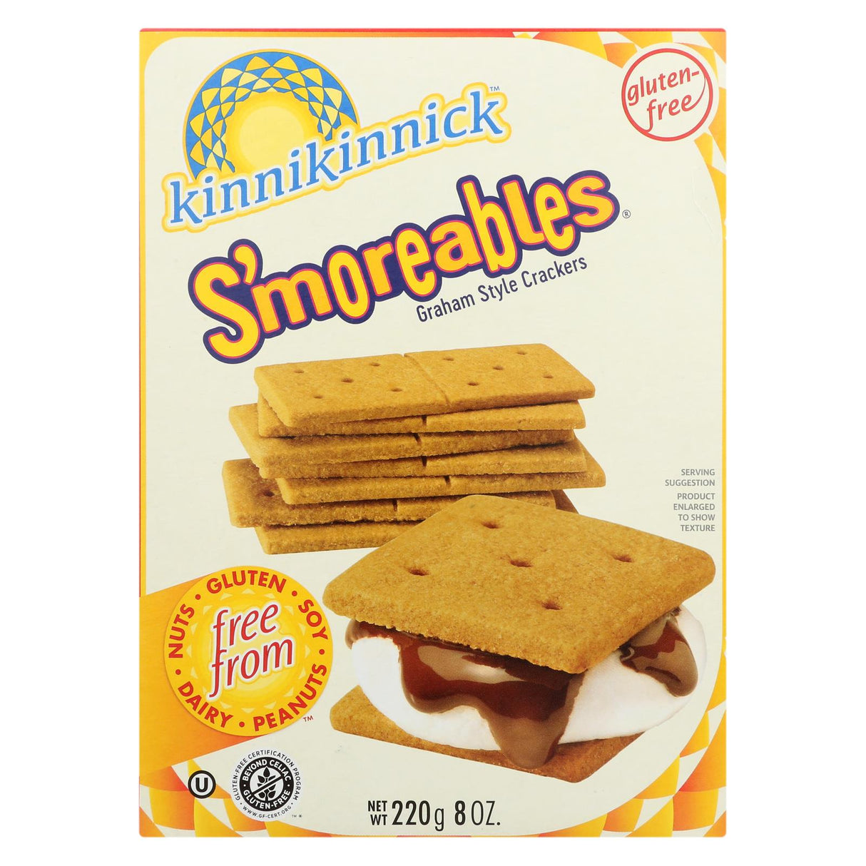 Kinnikinnick Graham-Style Gluten-Free Crackers (Pack of 6 - 8 Oz.) - Cozy Farm