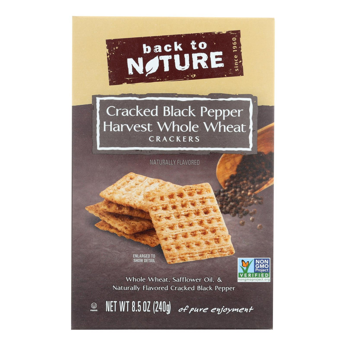 Back To Nature Crackers, Whole Wheat Black Pepper (12-Pack, 8.5 Oz. Each) - Cozy Farm