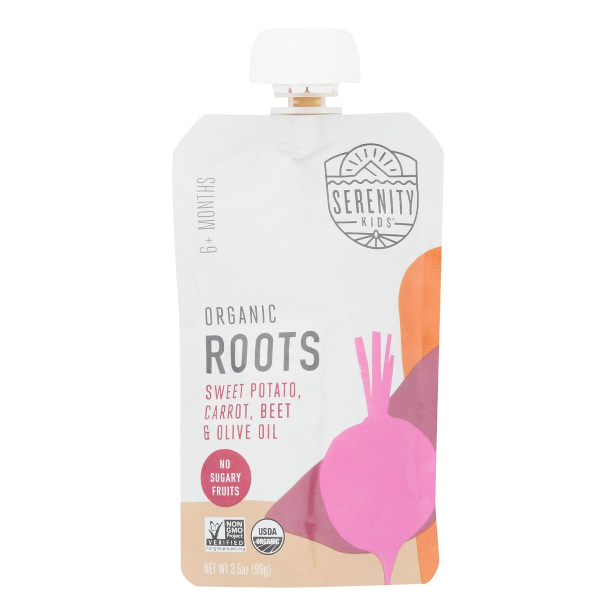 Serenity Kids Pouch Roots (Pack of 6 - 3.5 Oz.) - Cozy Farm