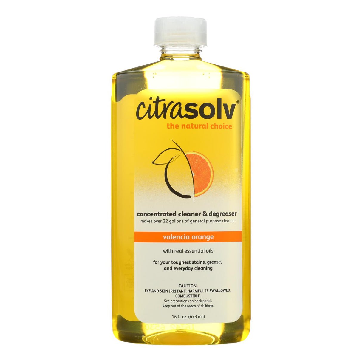 Citrasolv Natural Cleaner & Degreaser Concentrate for Multiple Surfaces - 16 oz Bottle, Valencia Orange Scent - Cozy Farm