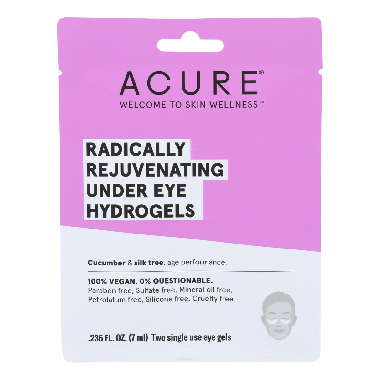Acure Hydrogel Under Eye Masks: Rejuvenate, Hydrate, Reduce Puff & Fine Lines - Pack of 12 - Cozy Farm