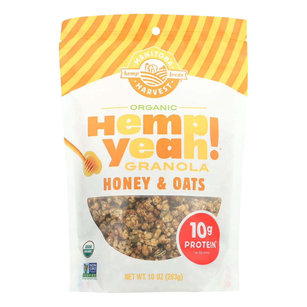 Manitoba Harvest Granola Hemp Honey/Oats, 10 Ounces (Pack of 6) - Cozy Farm
