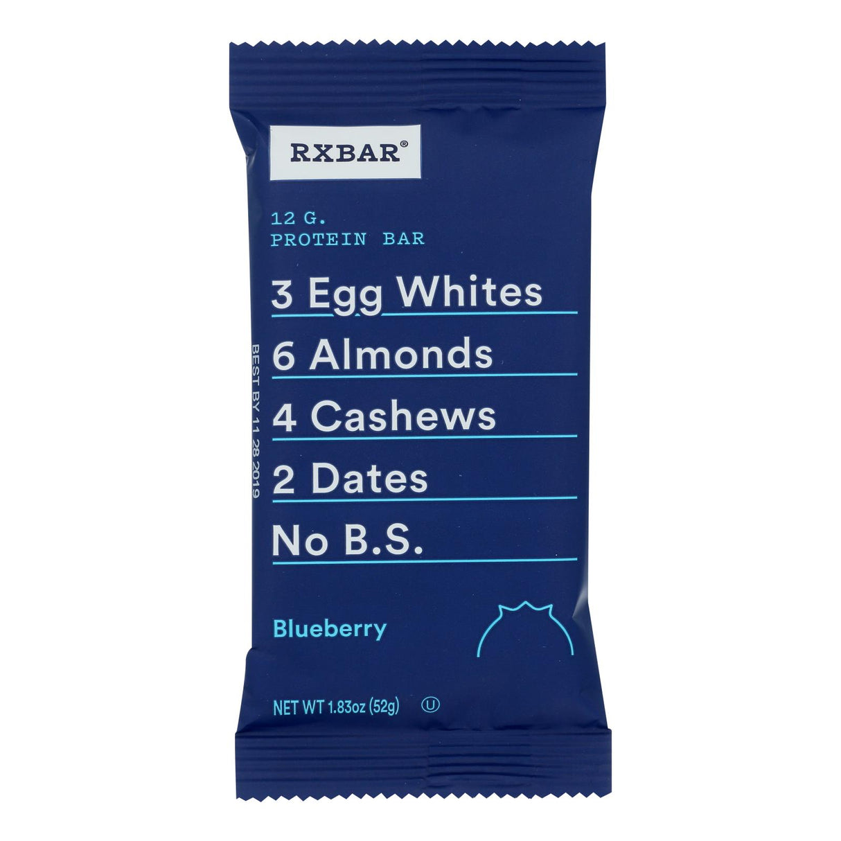 Rxbar Blueberry Protein Bar - 1.83 Oz. Case of 12 - Cozy Farm