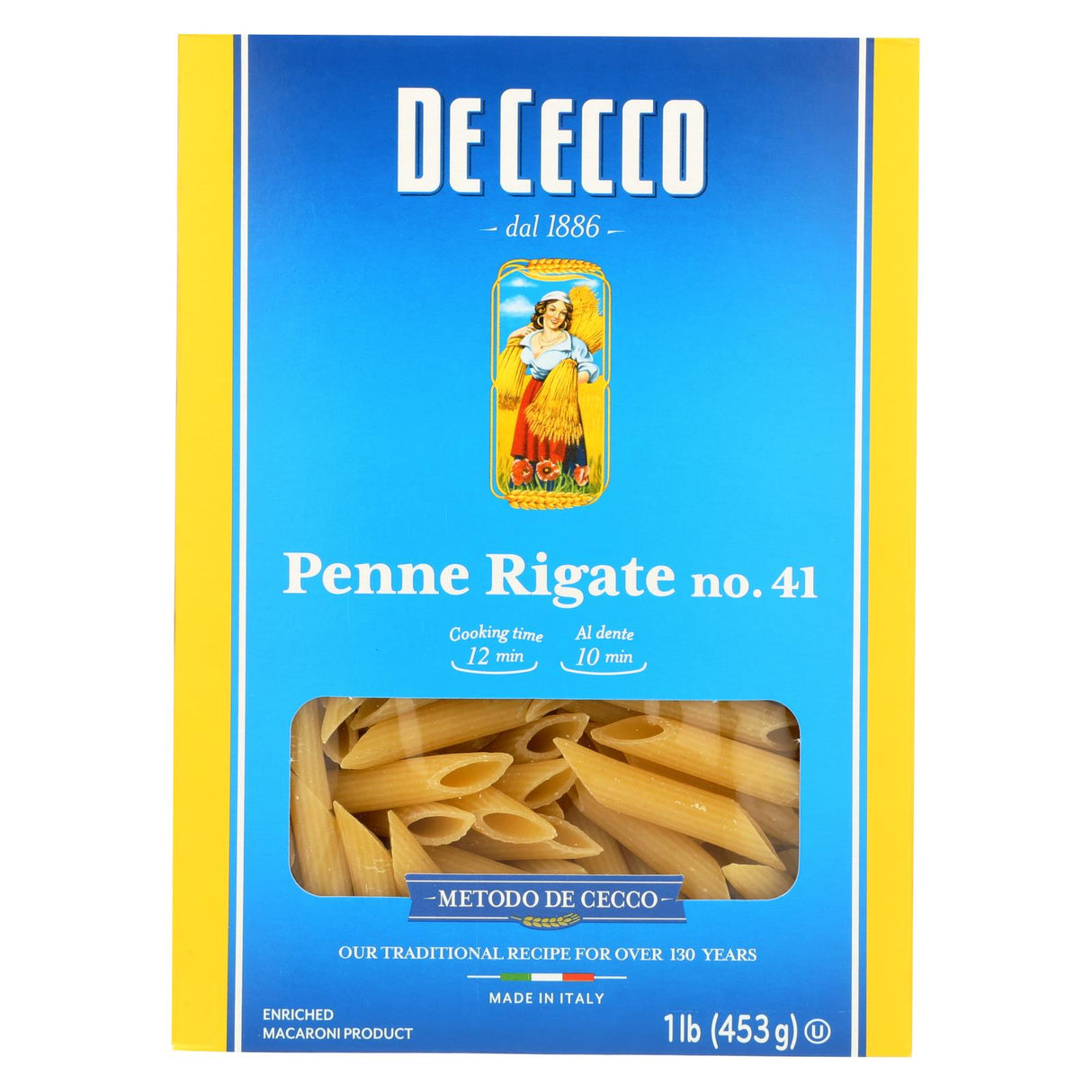 De Cecco Premium Penne Rigate Pasta (Pack of 12 - 16 Oz.) - Cozy Farm