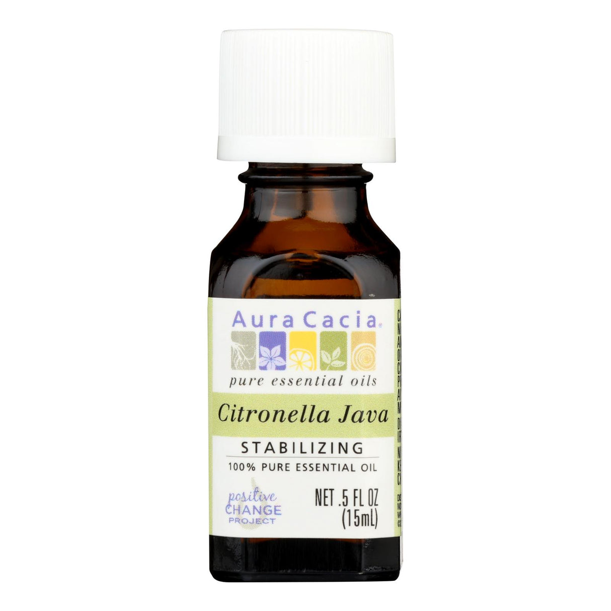 Aura Cacia Citronella Java Pure Essential Oil, 0.5 Fl Oz - Cozy Farm