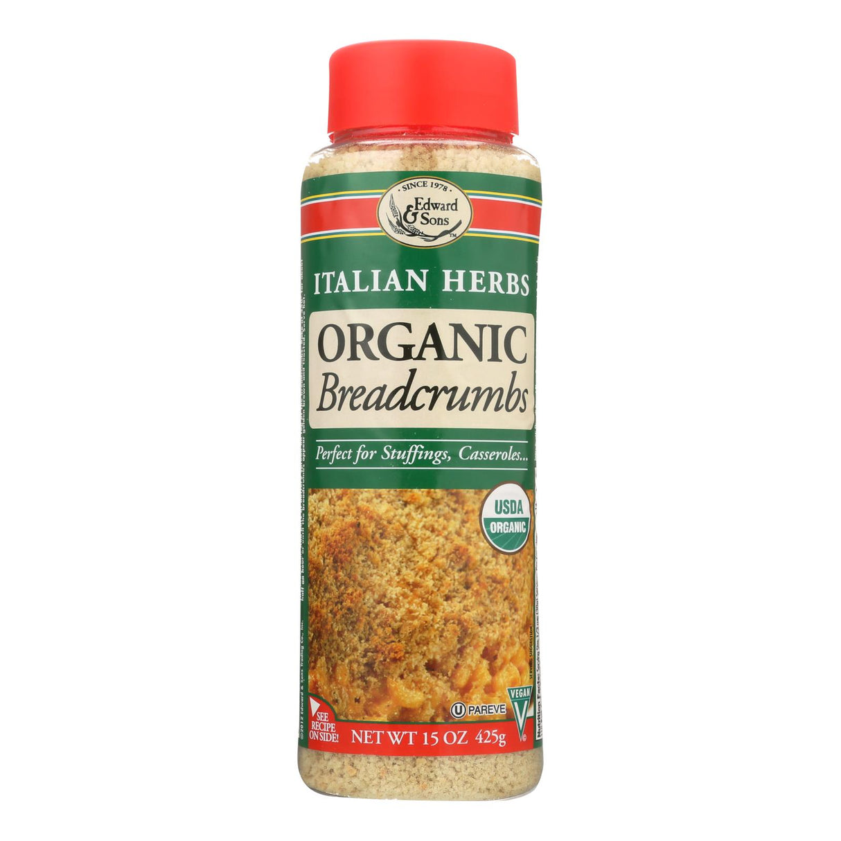 Edward And Sons Organic Herb Italian Breadcrumbs 15 Oz. - Cozy Farm