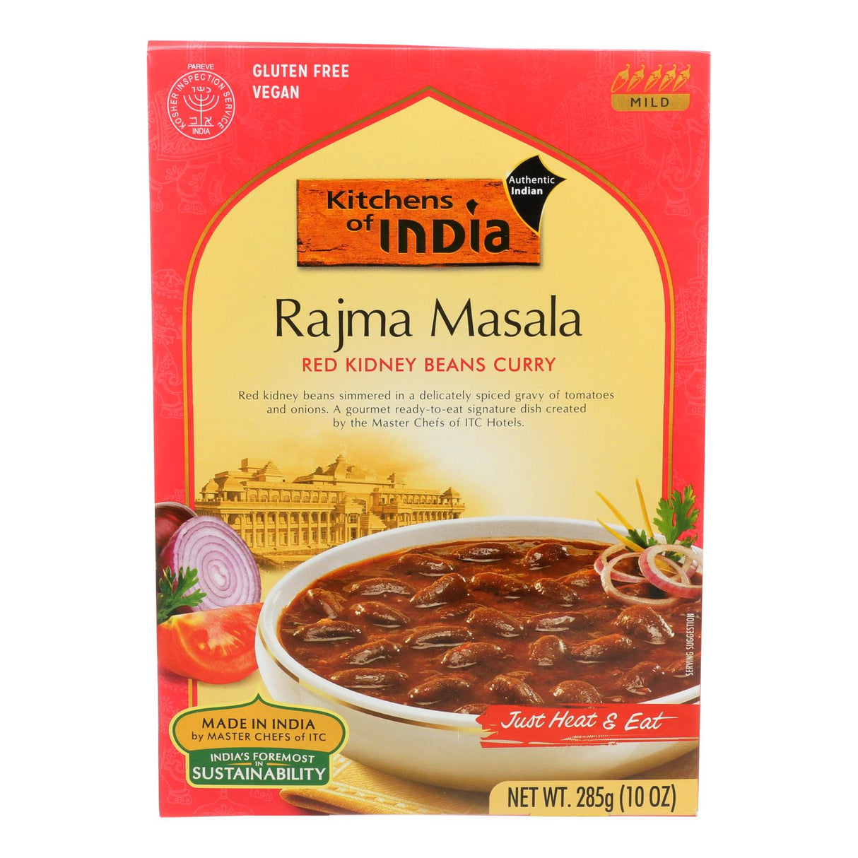Kitchen Of India Rajma Masala Red Kidney Bean Curry, 6 - 10 oz Packs - Cozy Farm