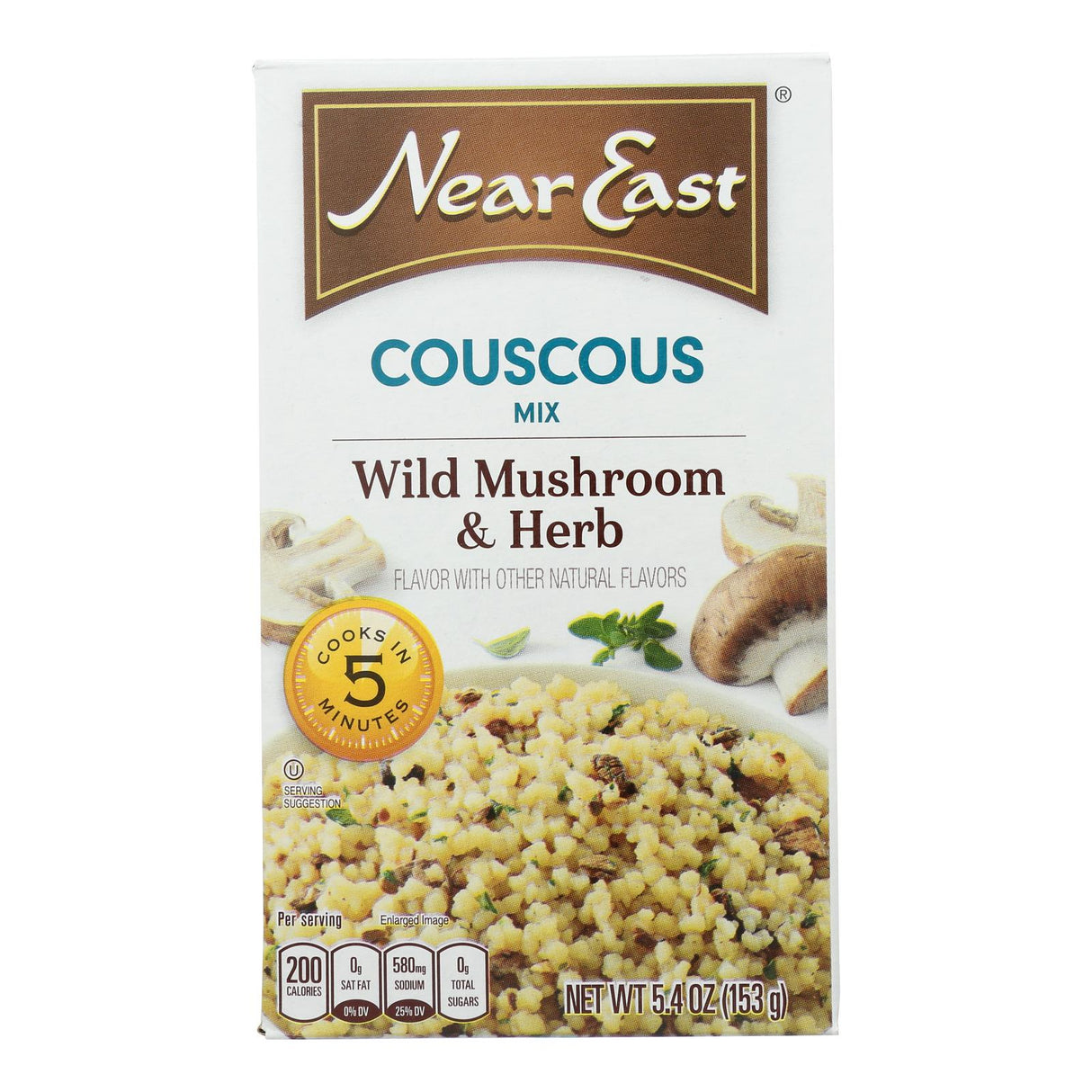 Near East Wild Mushroom and Herb Couscous, 5.4 Oz. Pack of 12 - Cozy Farm
