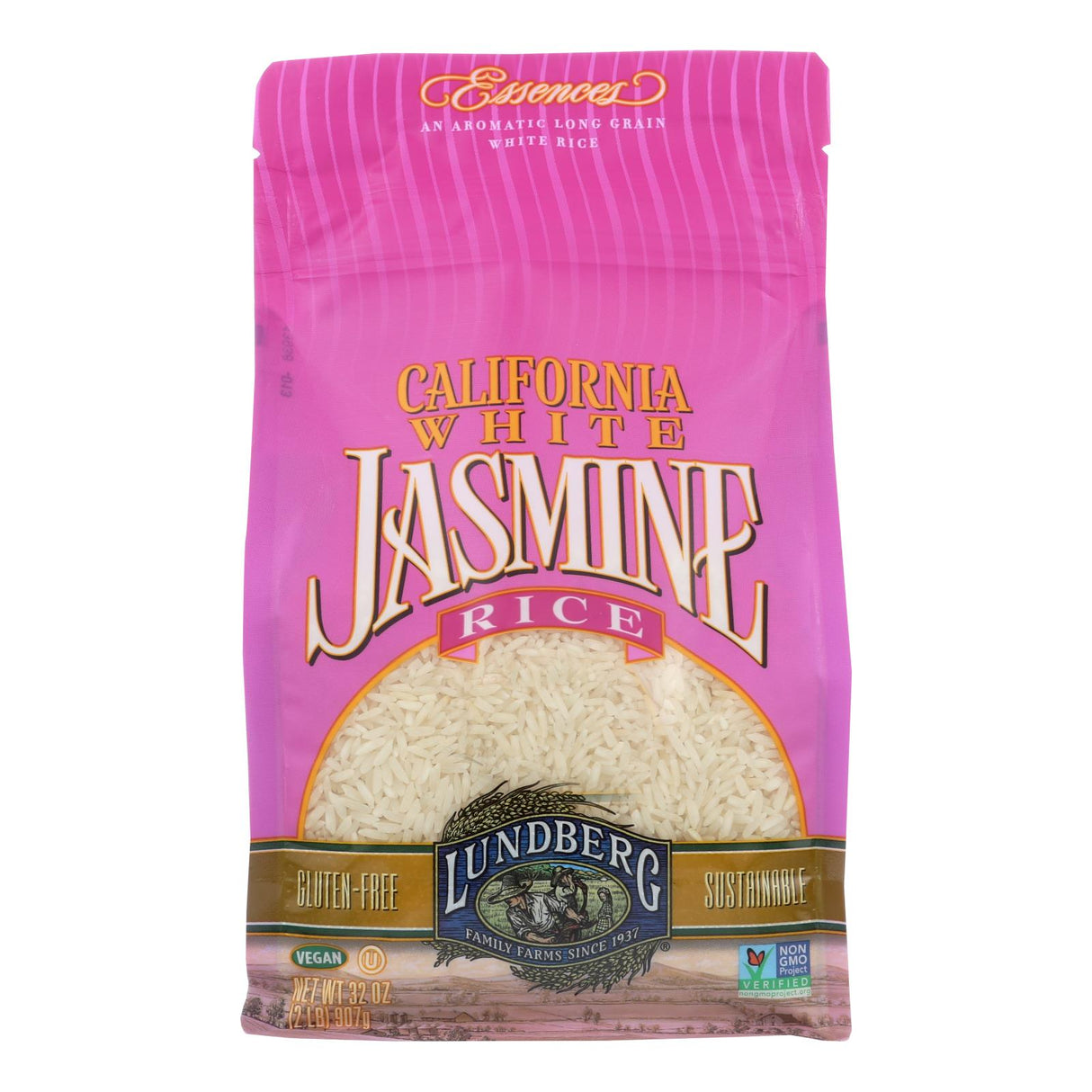 Lundberg Family Farms White Jasmine Rice, 2 Lb. (Pack of 6) - Cozy Farm