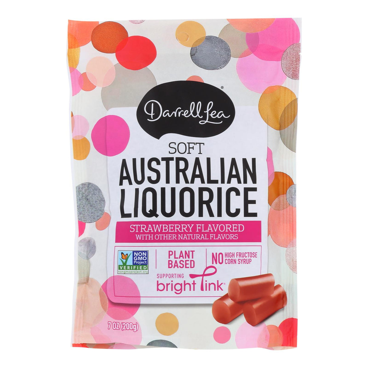 Strawberry Darrell Soft Eating Liquorice (8 Pack - 7 Oz.) - Cozy Farm