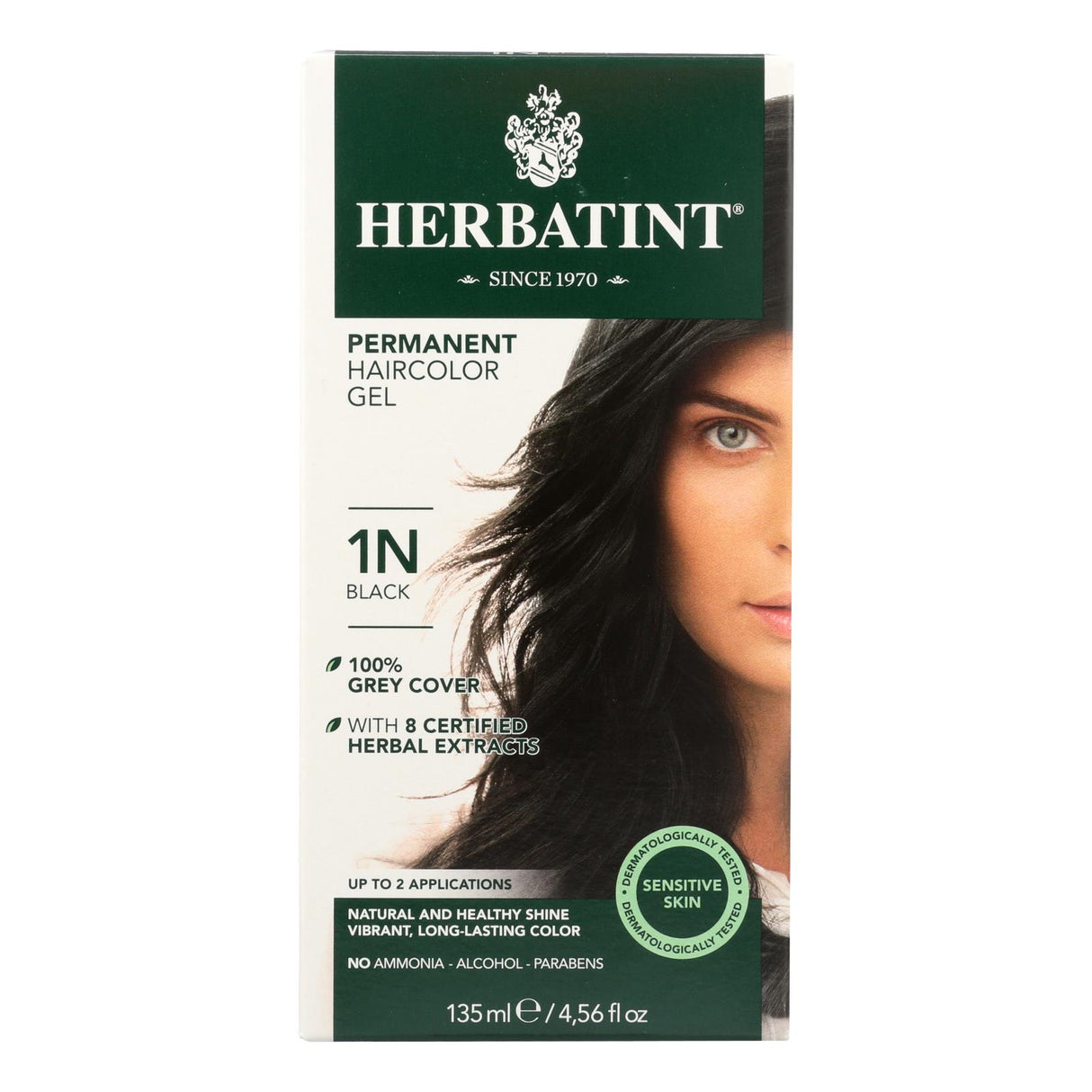 Herbatint Permanent Herbal Haircolour Gel, Black - 135ml - Cozy Farm