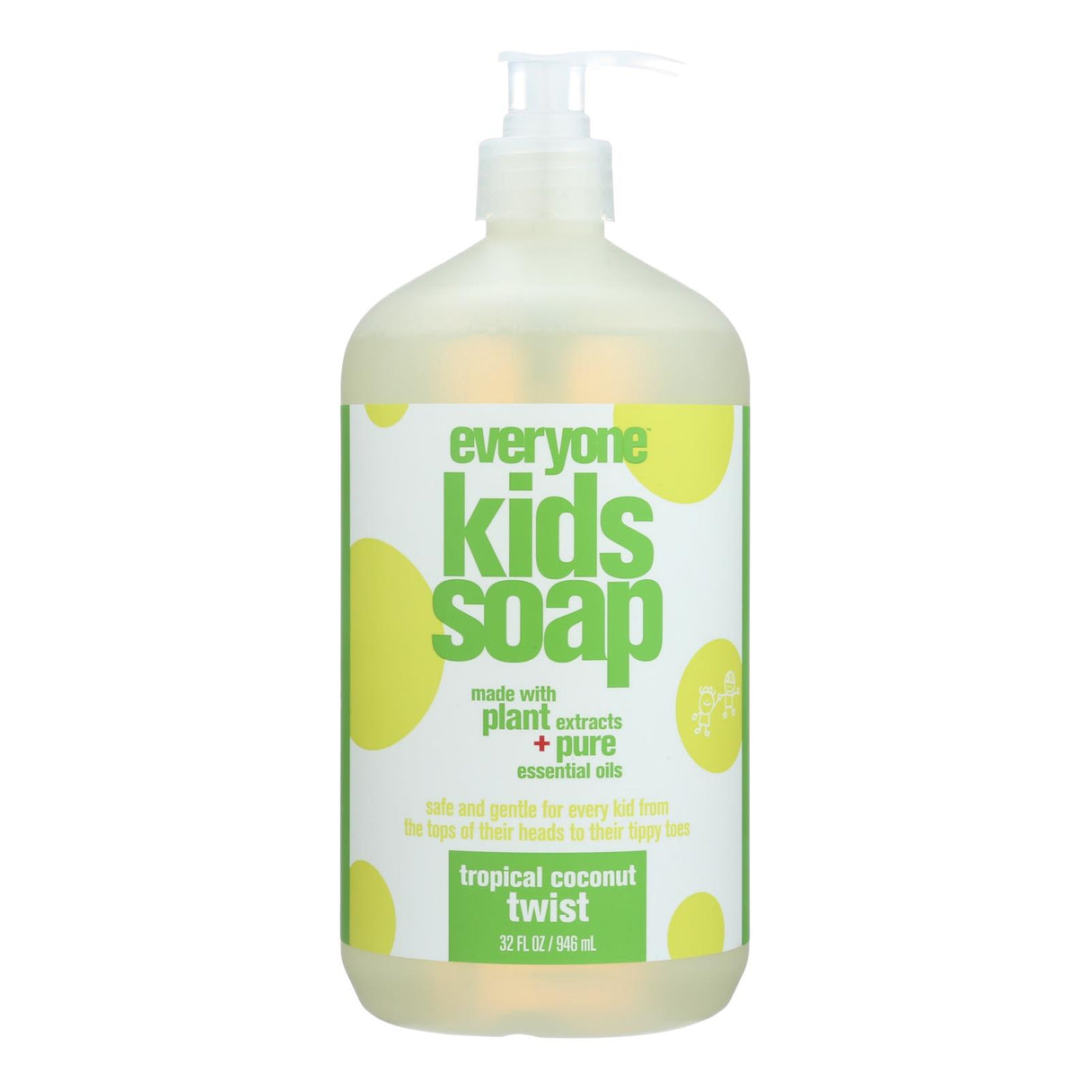 Everyone Soap for Kids: Tropical Coconut Twist - 32 Oz - Cozy Farm