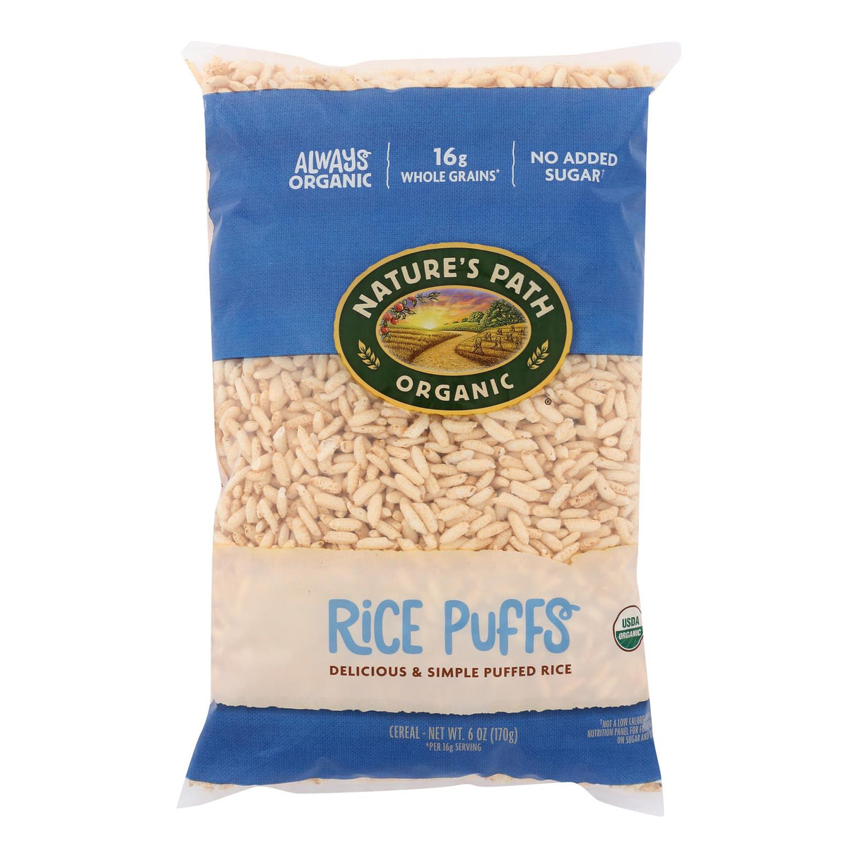 Nature's Path Organic Rice Puffs Cereal, Pack of 12, 6 Oz. - Cozy Farm