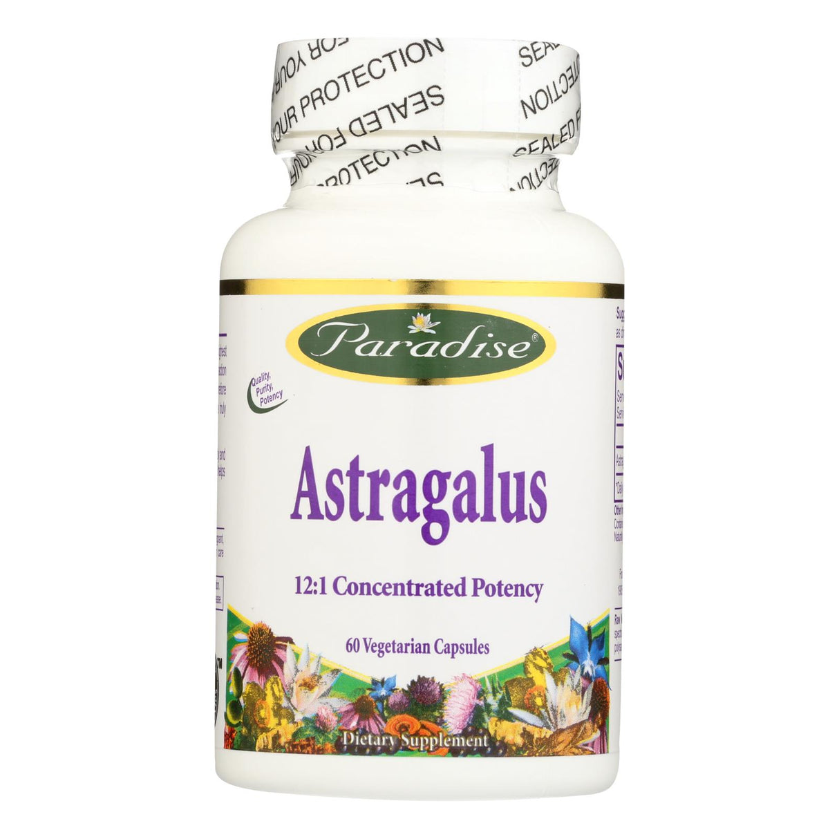Paradise Herbs Astragalus Vegetarian Capsules, Pack of 60 - Cozy Farm