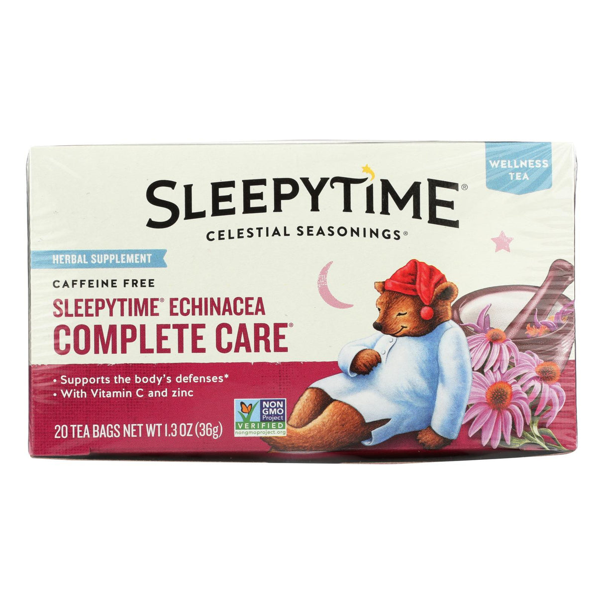 Celestial Seasonings Sleepytime Echinacea Complete Care Wellness Tea (6 Pack, 20 Tea Bags) - Cozy Farm