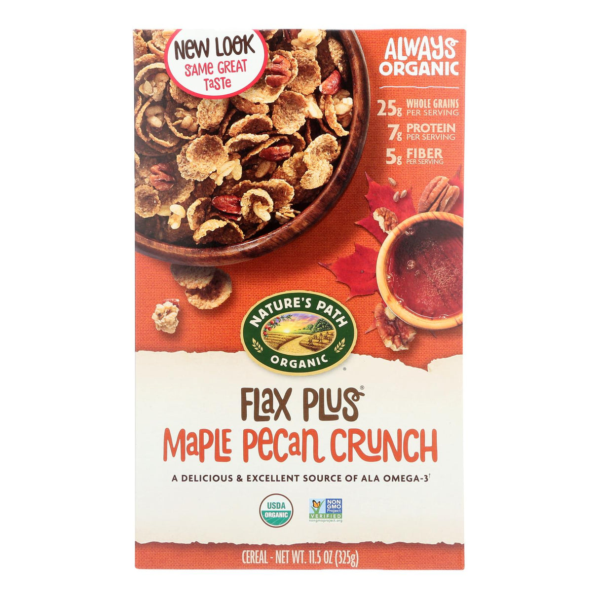 Nature's Path Maple Pecan Crunch Flax Plus - Enriched with Omega-3s (Pack of 12) - 11.5 Oz - Cozy Farm