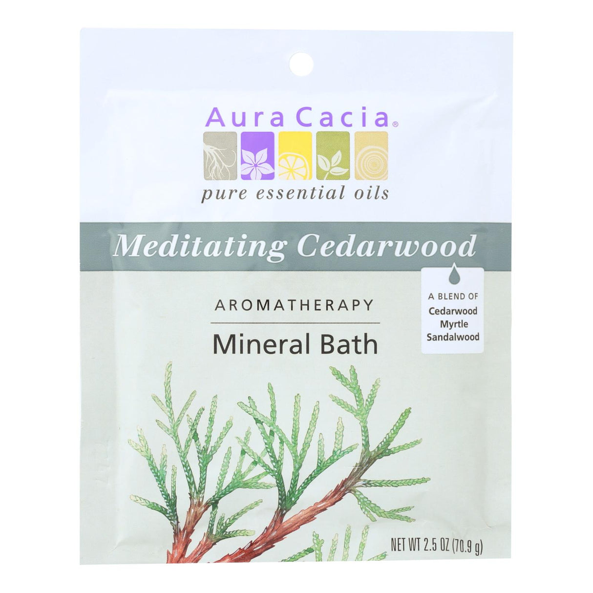 Aura Cacia Aromatherapy Mineral Bath Meditation - 2.5 Oz (Pack of 6) - Cozy Farm