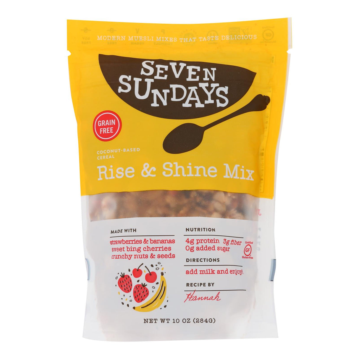 Seven Sundays Banberry Chia Gluten-Free Muesli, 10 Oz (Pack of 6) - Cozy Farm