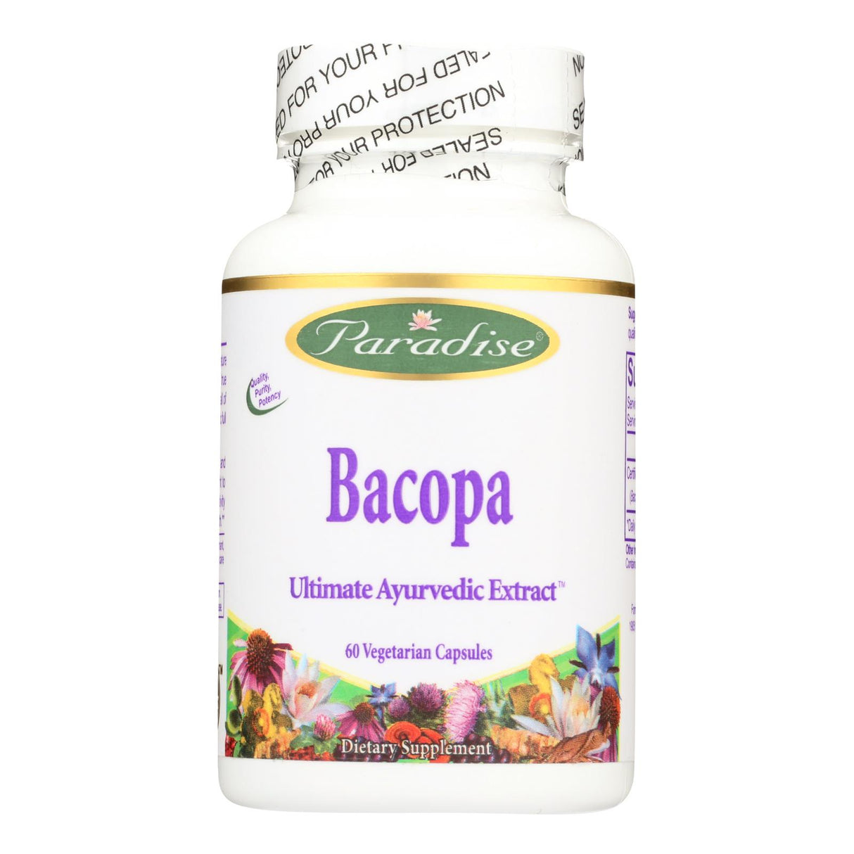 Paradise Herbs Bacopa - 60 Vegetarian Capsules - Cozy Farm