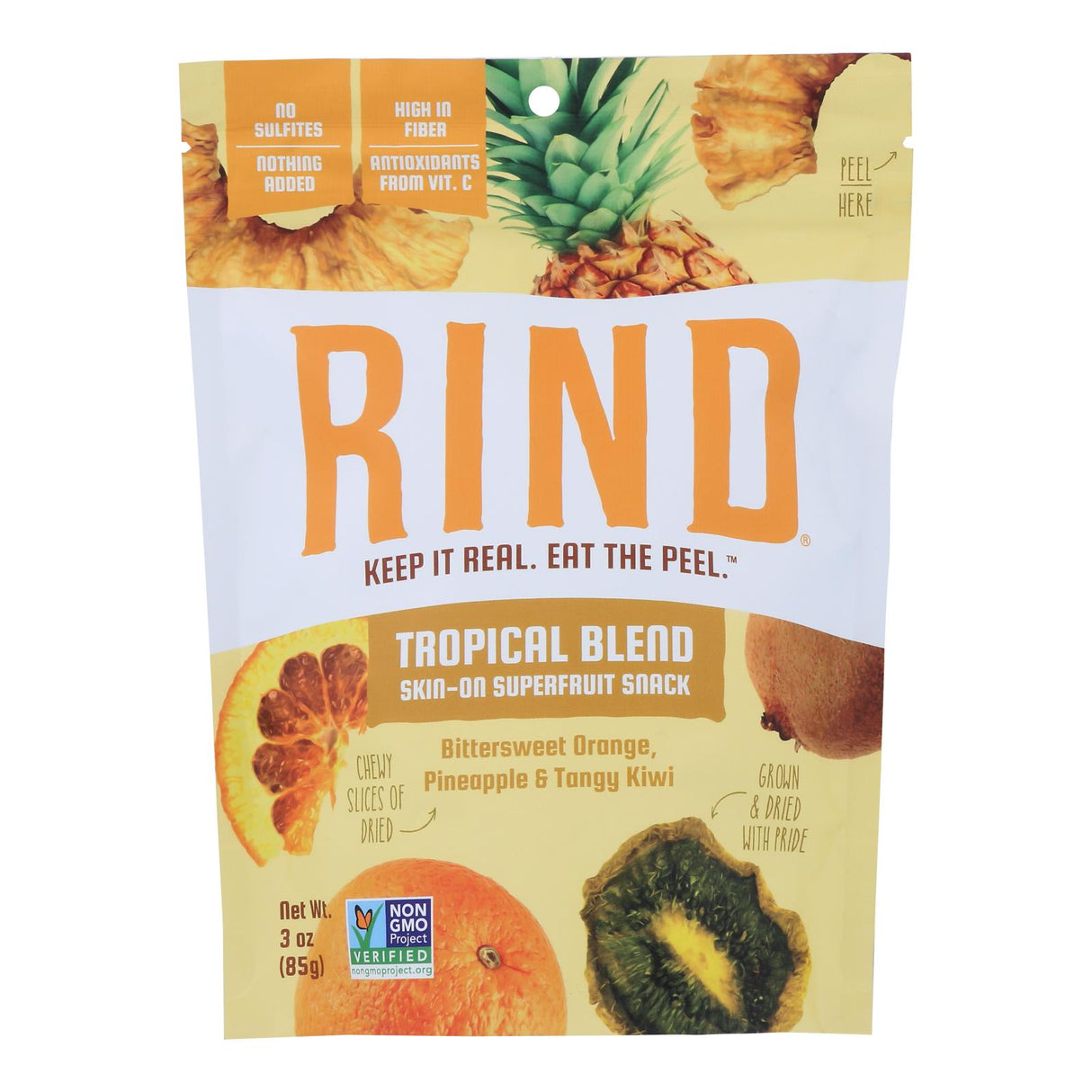 Tropical Rind Fruit Blend Snacks, 3 Oz. (Pack of 12) - Cozy Farm