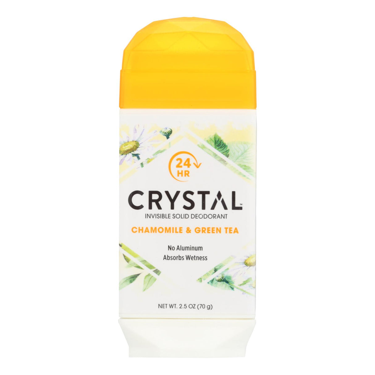 Crystal Invisible Solid Deodorant, Chamomile and Green Tea, 2.5 Oz. - Cozy Farm
