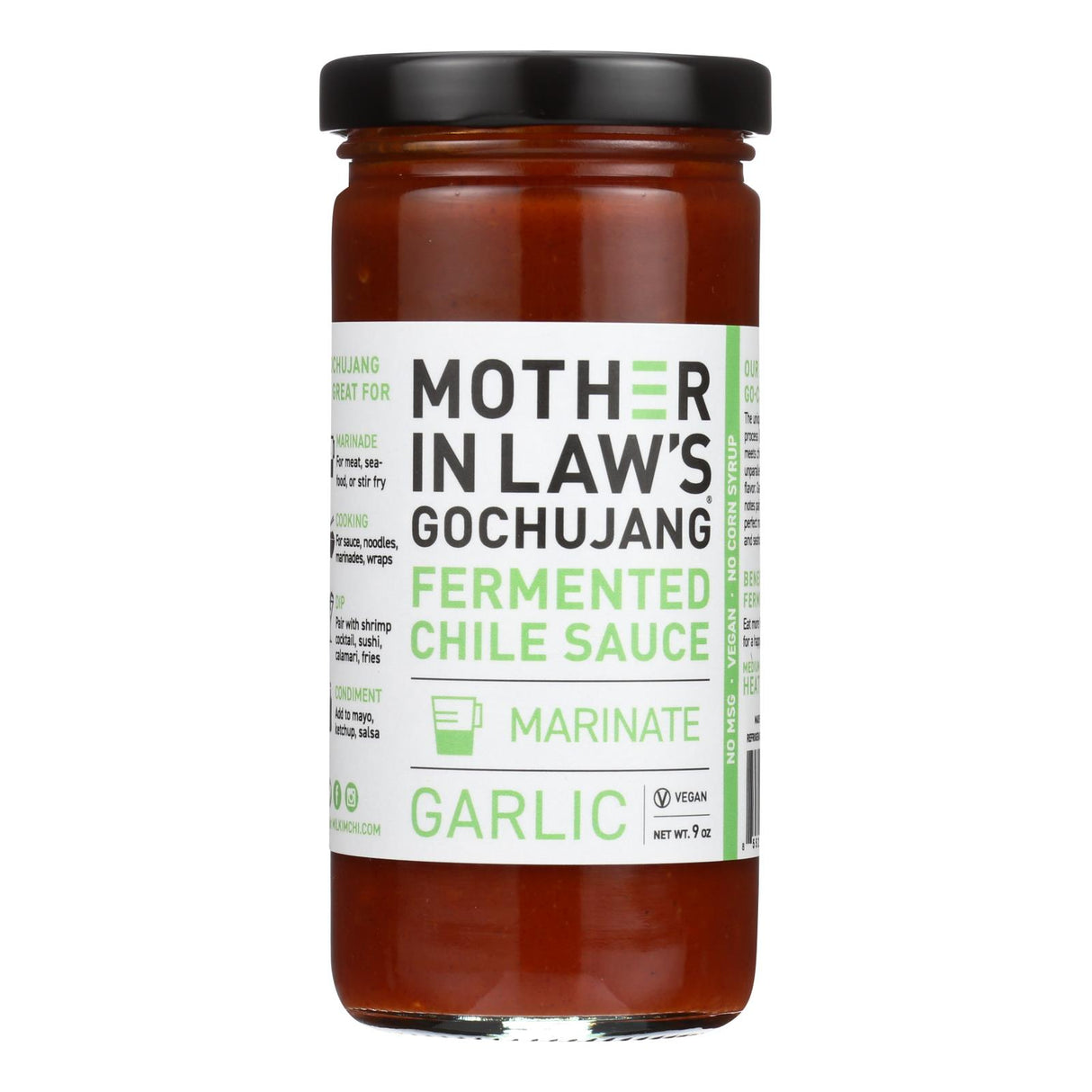 Mother-in-Law's Kimchi - Sweet & Spicy Guchujang Garlic 9 Oz. (Pack of 6) - Cozy Farm