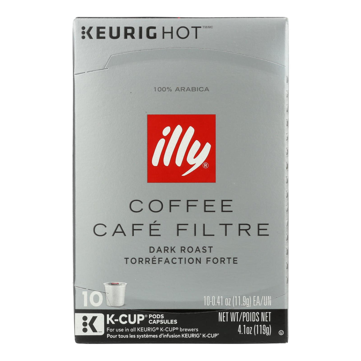 Illy Caffe Coffee K-Cups Black Dark Roasted (Pack of 6, 10 Count) - Cozy Farm