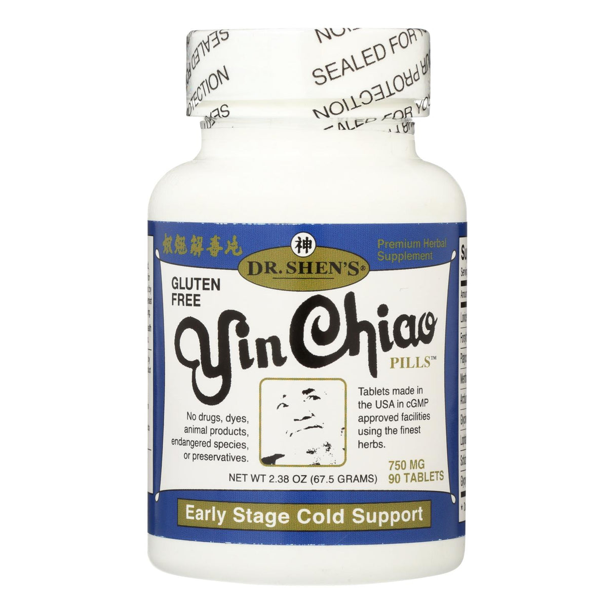 Dr. Shen's Colds & Flu Yin Chiao, 90 Tablets (750mg Each) - Cozy Farm