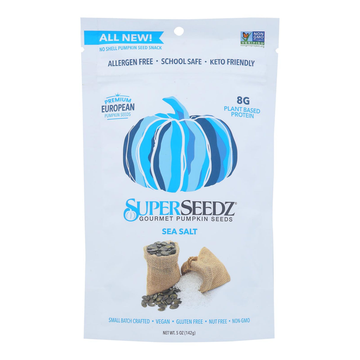 Superseedz Pumpkin Seeds: Sea Salt Seasoned (6 Pack, 5 Oz. Each) - Cozy Farm