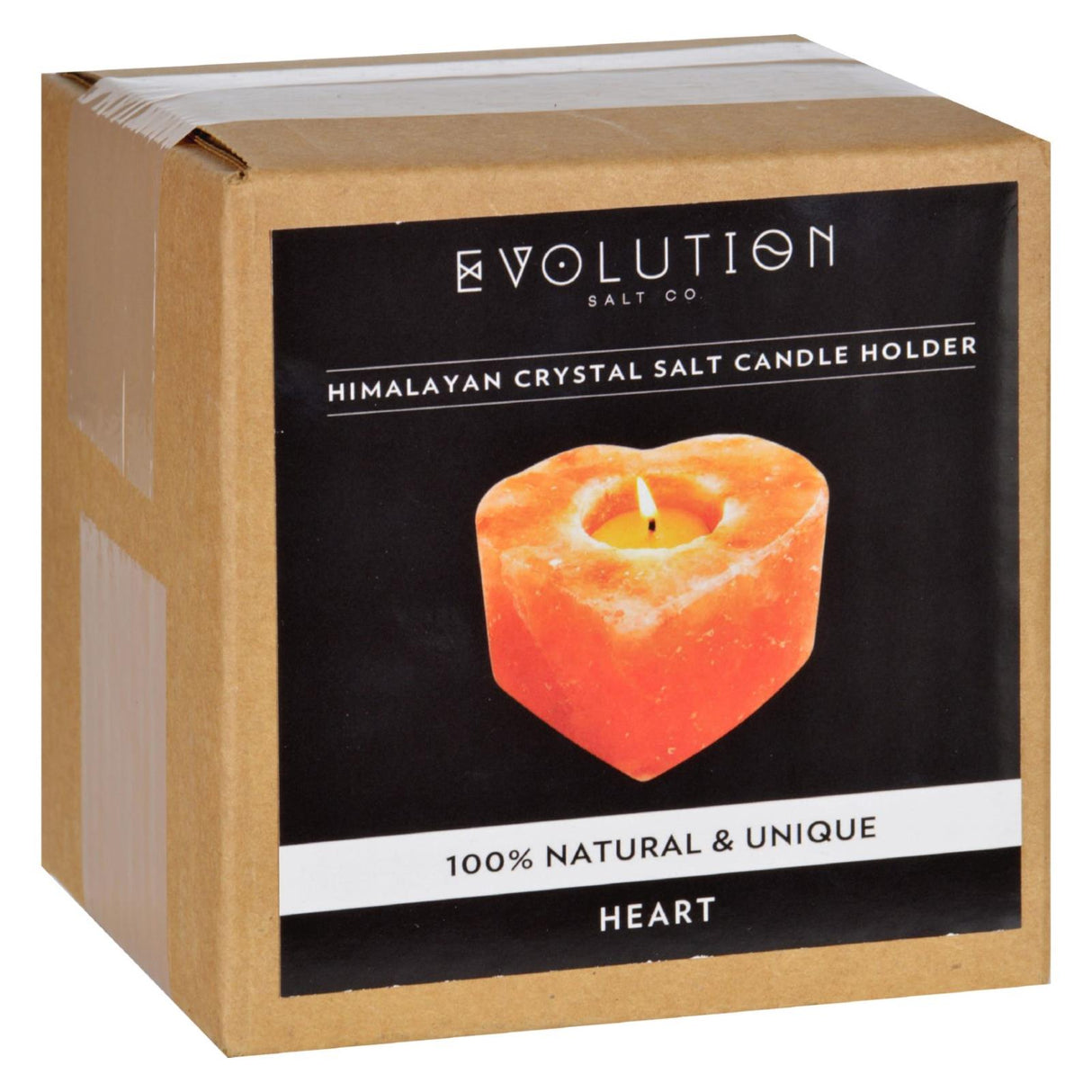 Evolution Salt Tealight Candle Holder, Heart-Shaped - Cozy Farm
