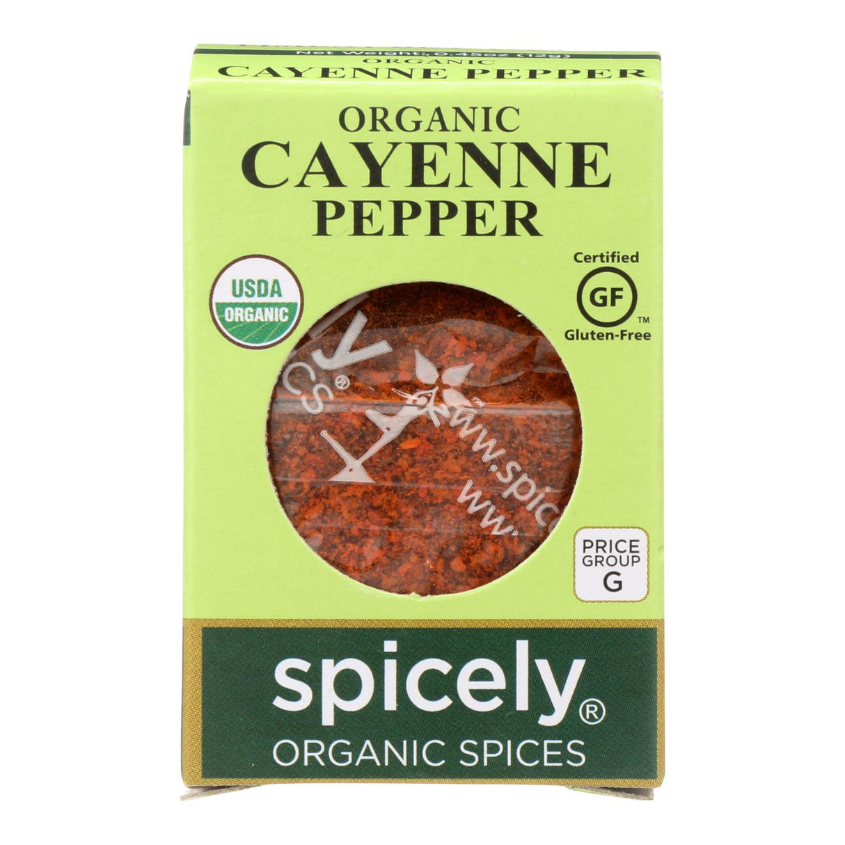 Spicely Organics Organic Cayenne Pepper, 0.45 Oz, Case of 6 - Cozy Farm