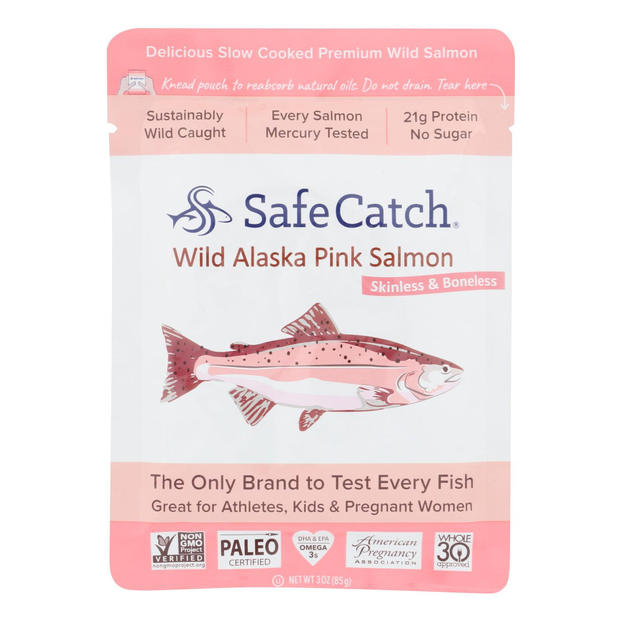 Safe Catch Wild Alaskan Pink Salmon - (Pack of 12 - 3 Oz.) - Cozy Farm